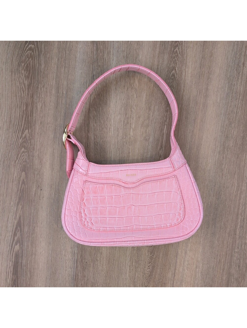 Ruisse Freya Shoulder Bag SM pink Crocodile embossed soft girl feminine pretty
